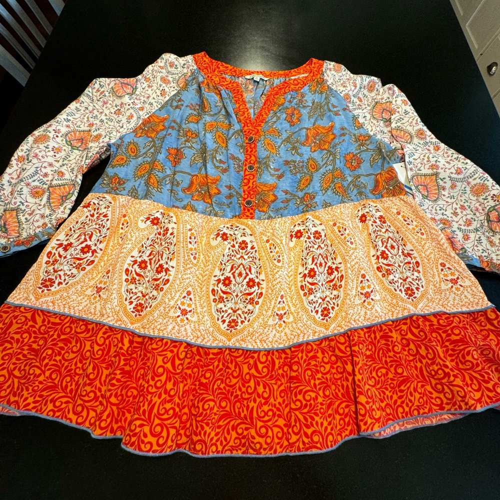 NWT John Mark tiered tunic, XL